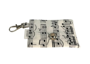 portabolsas notas musicales para perro hecho a mano